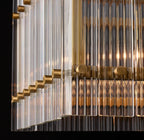 54 Inch Ribbed Glass Rectangular Chandelier - San Marco