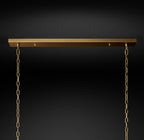 54 Inch Ribbed Glass Rectangular Chandelier - San Marco