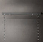 54 Inch Ribbed Glass Rectangular Chandelier - San Marco
