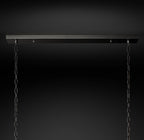 54 Inch Ribbed Glass Rectangular Chandelier - San Marco