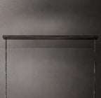 54 Inch Shaded Hammered Metal Linear Chandelier – Wright