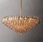 46 Inch Smoked Murano Glass Tiered Chandelier - Chiara