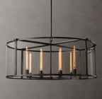 44 Inch Glass Drum Chandelier - Beckman