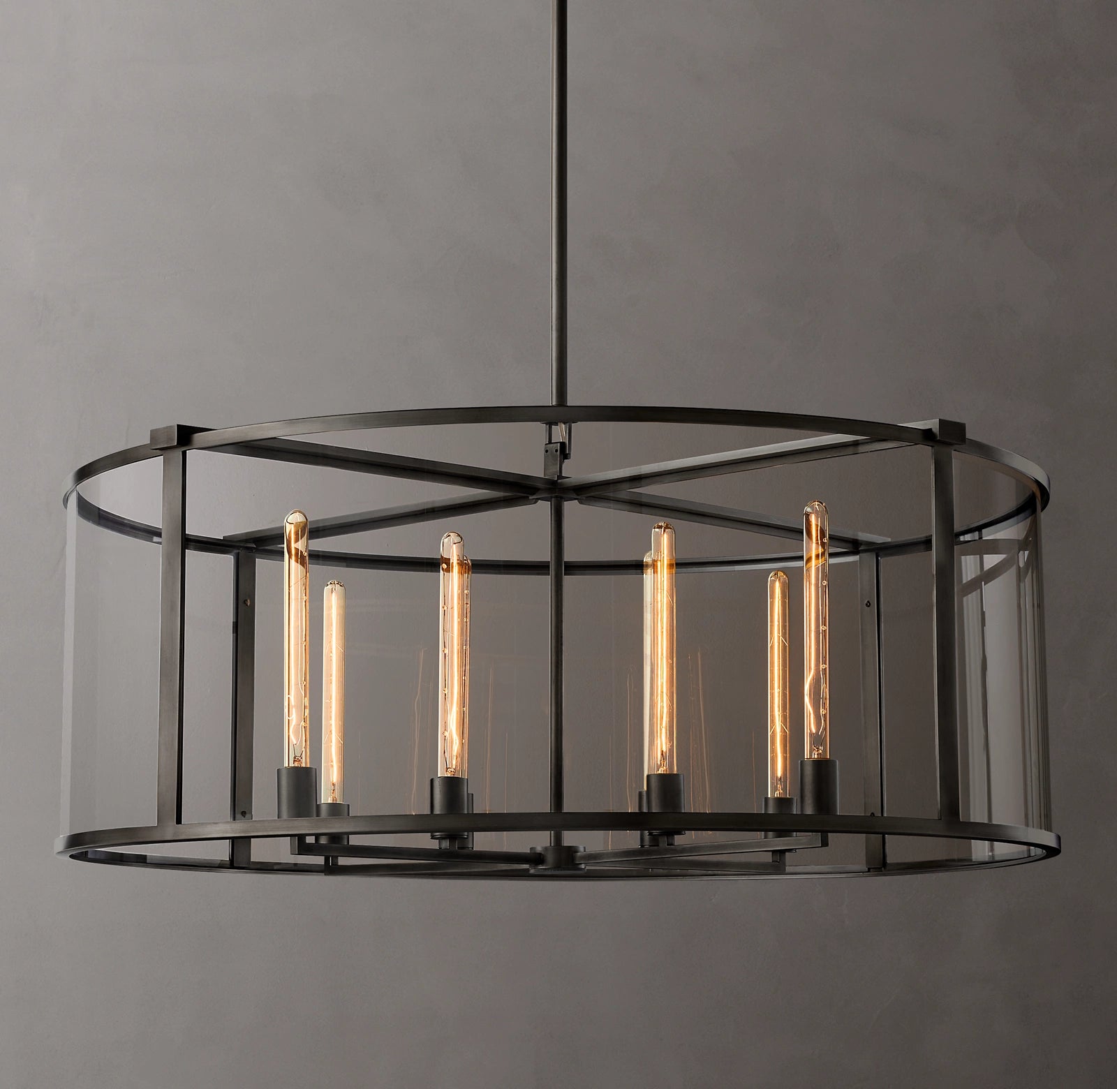 44 Inch Glass Drum Chandelier - Beckman