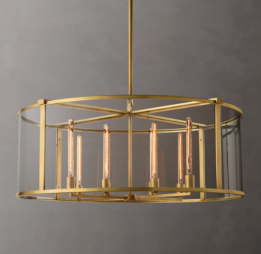 44 Inch Glass Drum Chandelier - Beckman