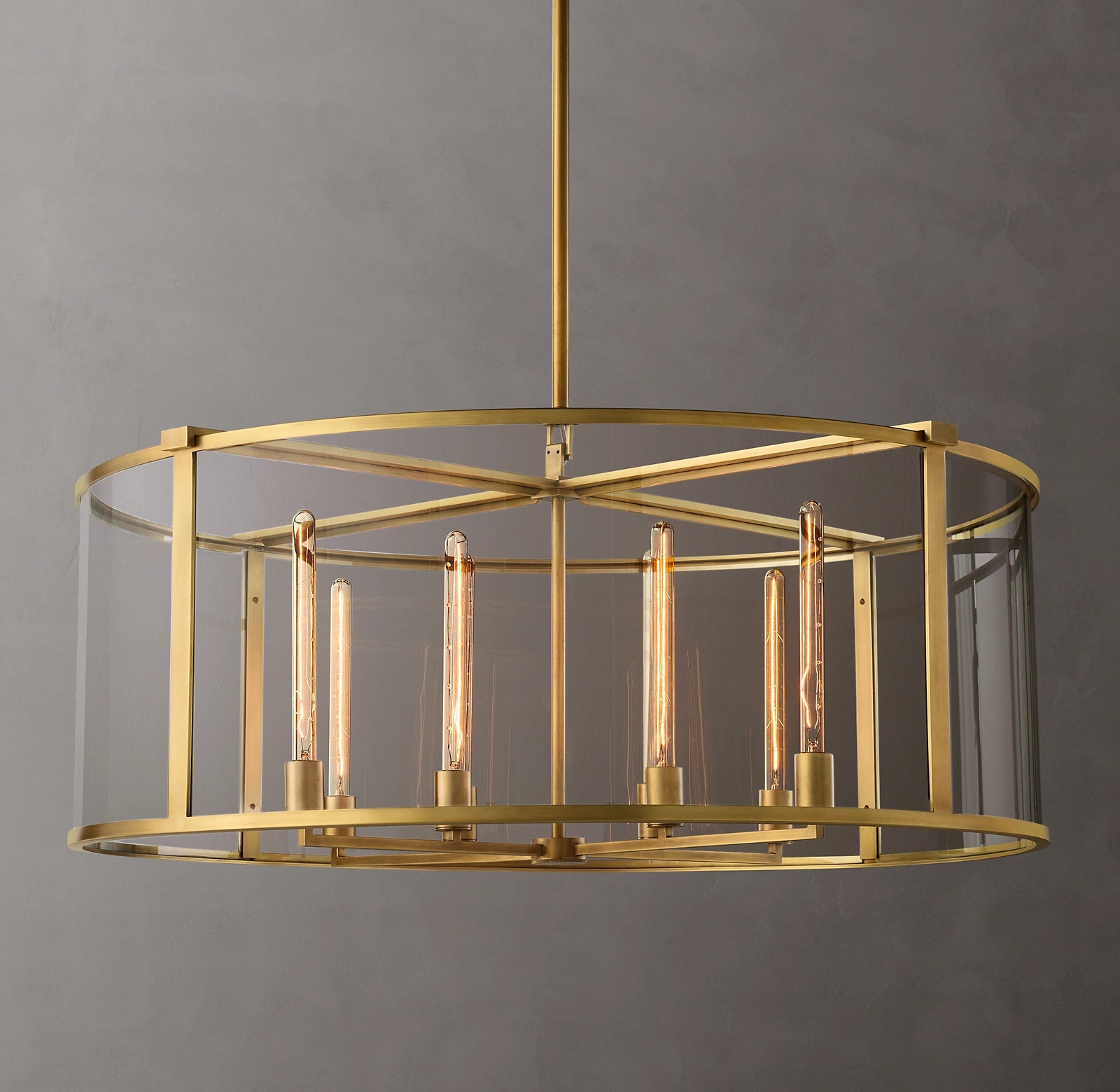 44 Inch Glass Drum Chandelier - Beckman