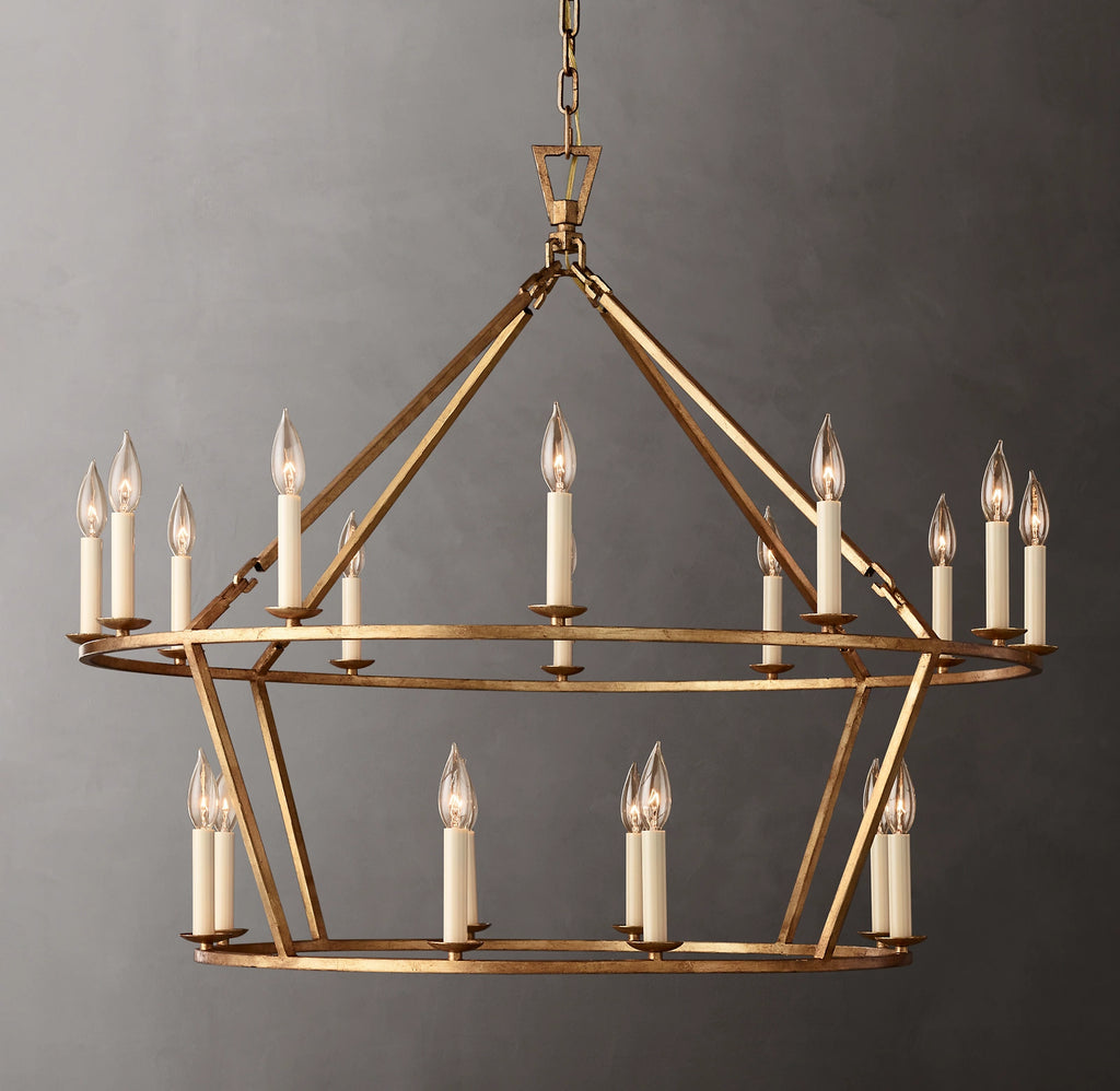 40 Inch Candelabra Tiered Chandelier – Openwork