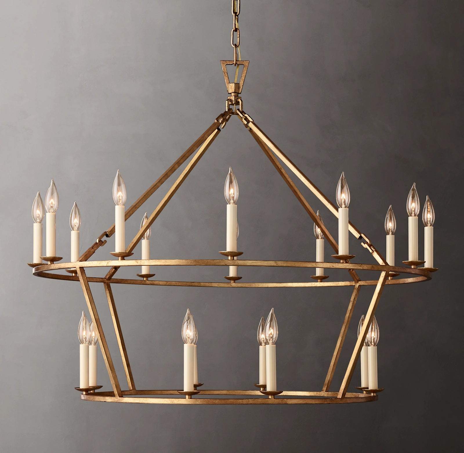 40 Inch Candelabra Tiered Chandelier – Openwork