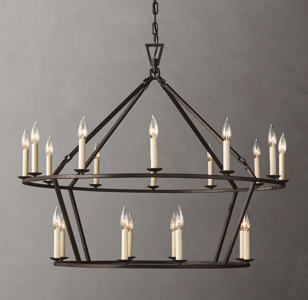 40 Inch Candelabra Tiered Chandelier – Openwork