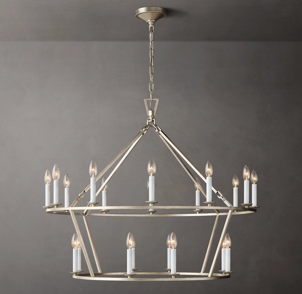 40 Inch Candelabra Tiered Chandelier – Openwork