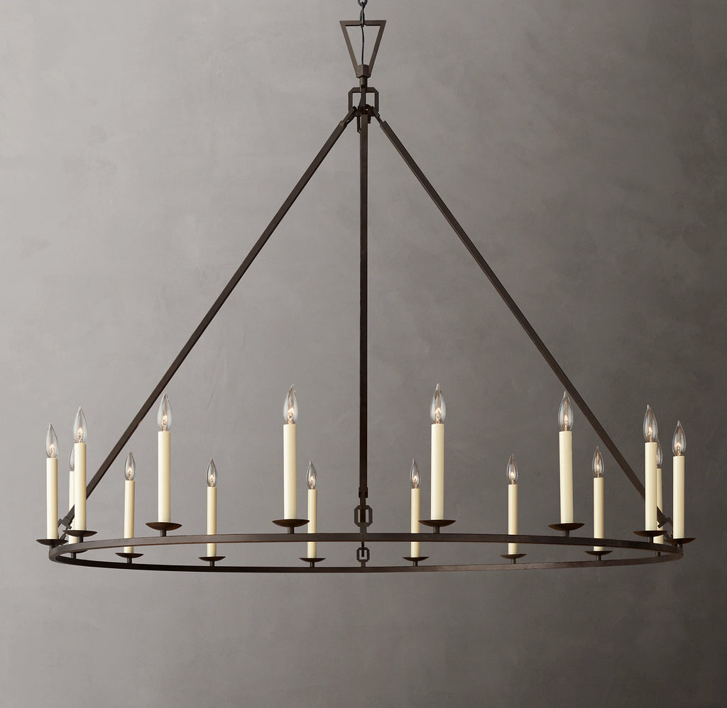 60 Inch Candelabra Round Chandelier – Openwork