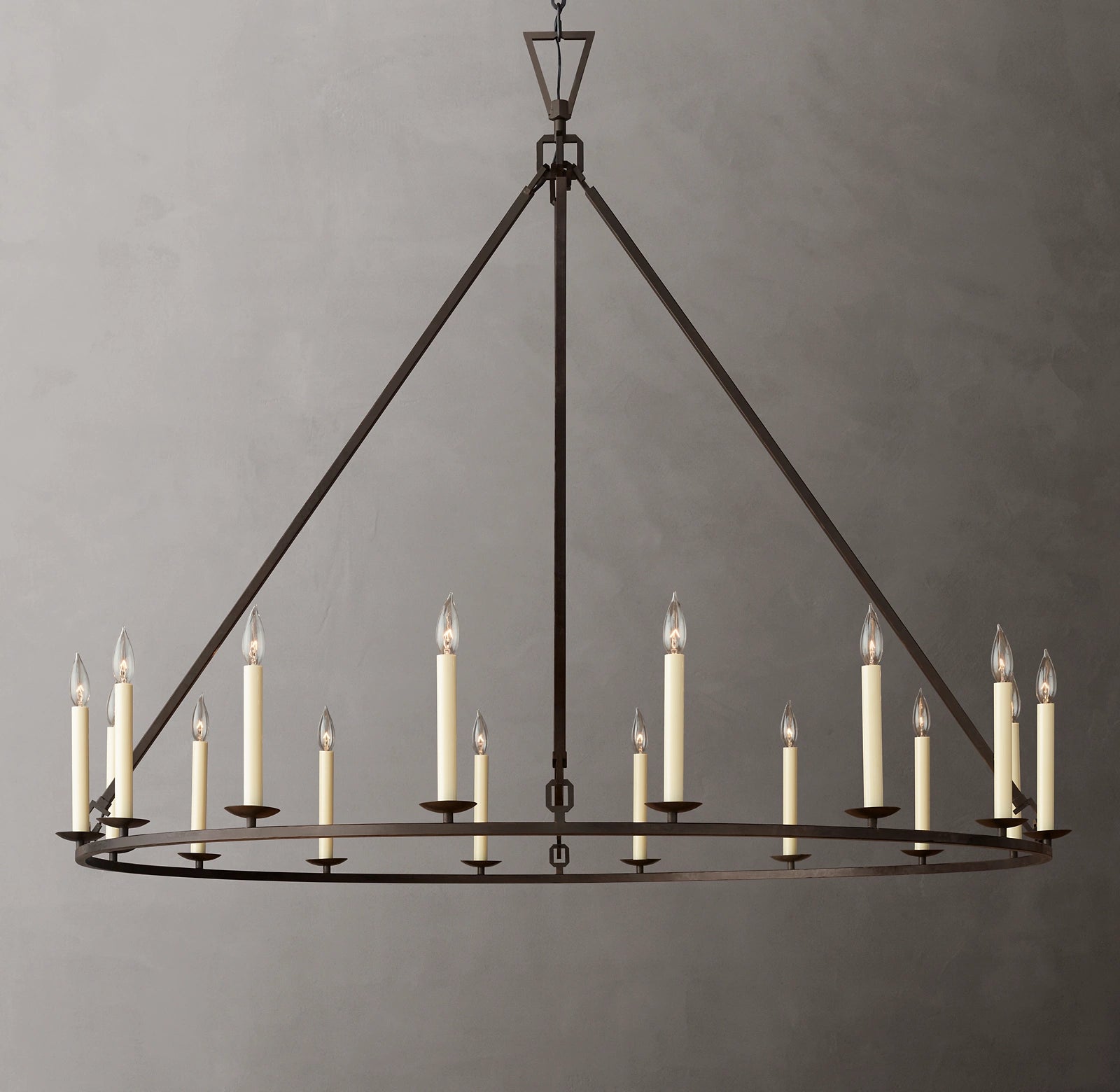 60 Inch Candelabra Round Chandelier – Openwork