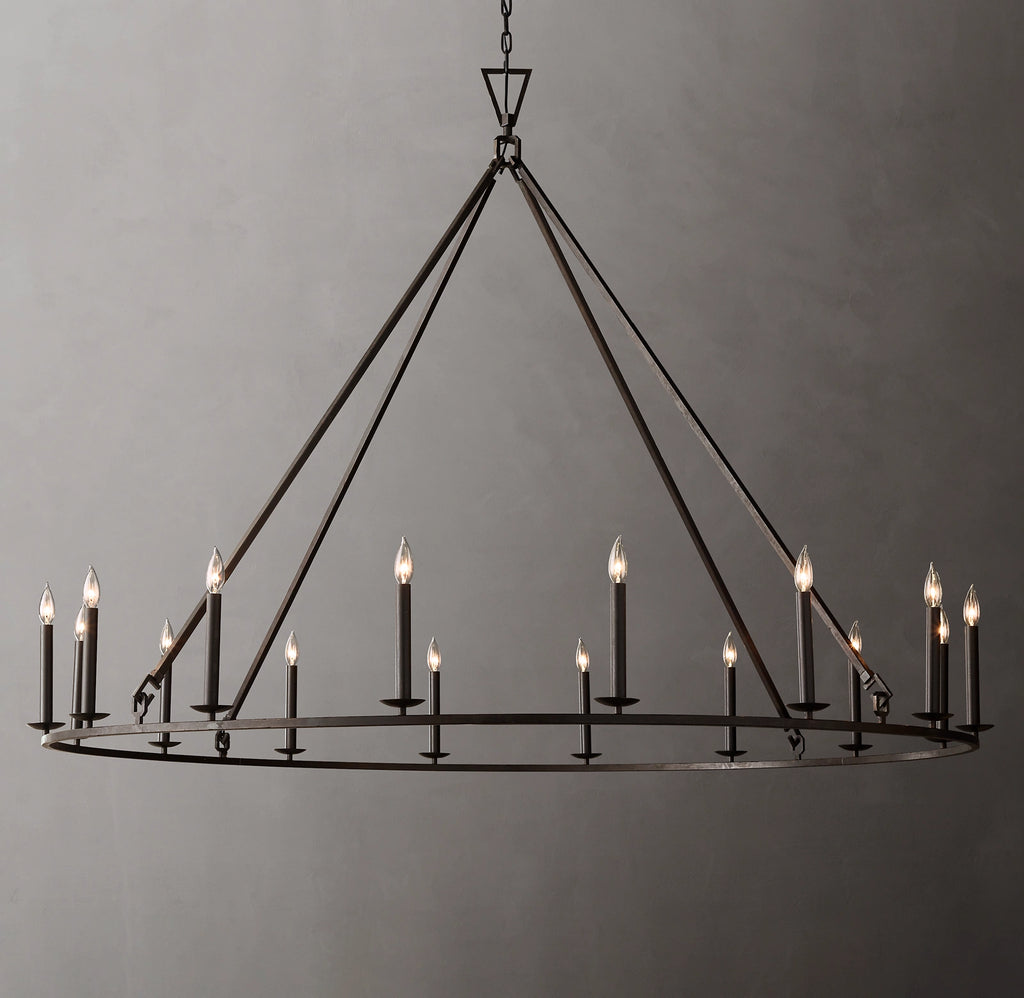 72 Inch Candelabra Round Chandelier – Openwork