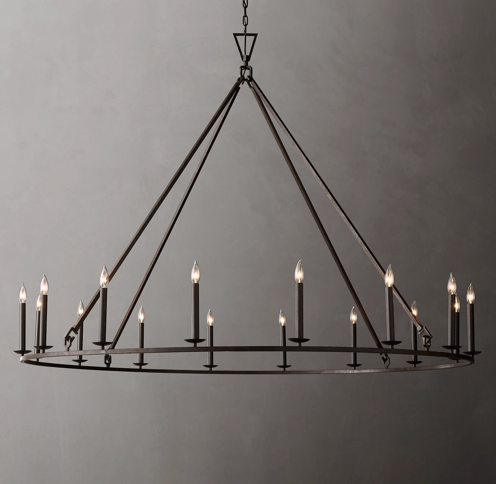 72 Inch Candelabra Round Chandelier – Openwork