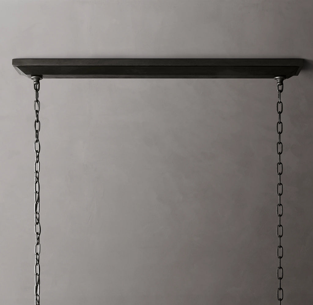 72 Inch Candelabra Rectangular Lantern Chandelier – Openwork