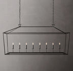72 Inch Candelabra Rectangular Lantern Chandelier – Openwork
