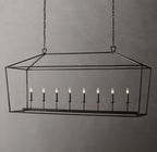 72 Inch Candelabra Rectangular Lantern Chandelier – Openwork