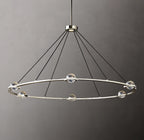 60 Inch Globe Crystal Ring Chandelier - Eclatant