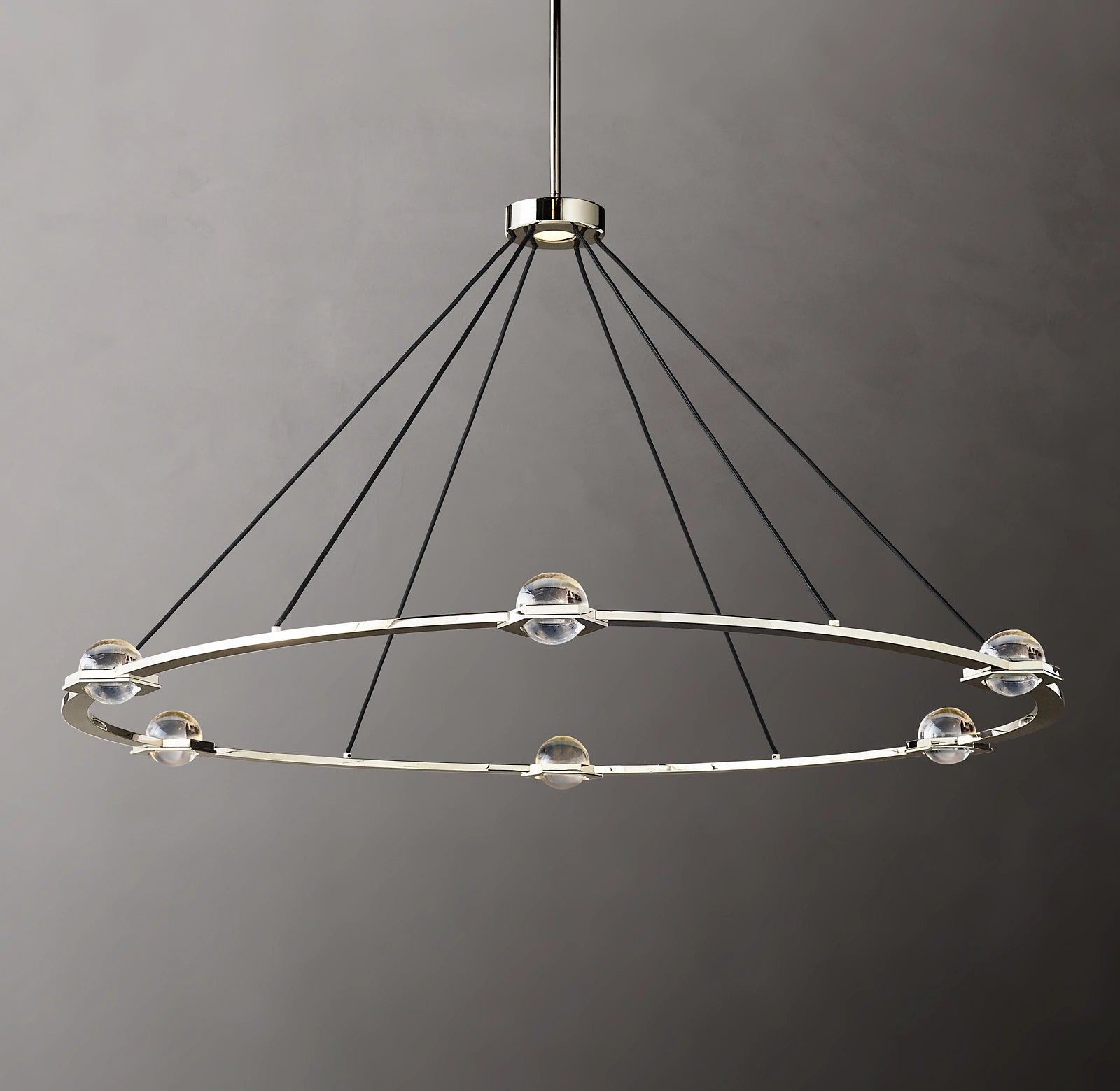 60 Inch Globe Crystal Ring Chandelier - Eclatant