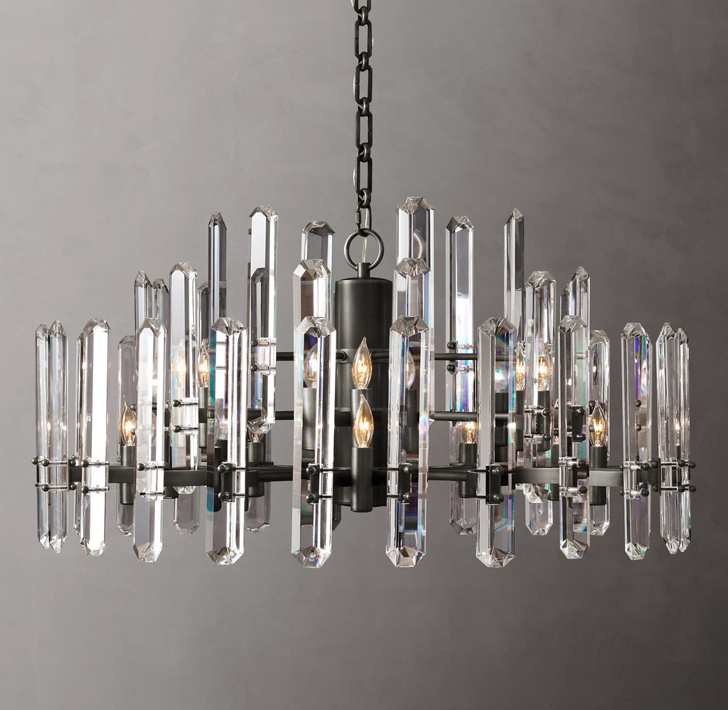 36 Inch Candelabra Crystal Chandelier - Bonnington