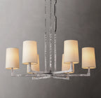 36 Inch Hammered Metal Arm Shaded Chandelier – Wright