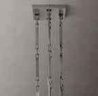 48 Inch Hammered Metal Arm Shaded Chandelier – Wright