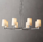 48 Inch Hammered Metal Arm Shaded Chandelier – Wright