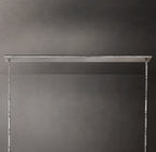 54 Inch Shaded Hammered Metal Linear Chandelier – Wright