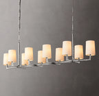 72 Inch Shaded Hammered Metal Linear Chandelier – Wright