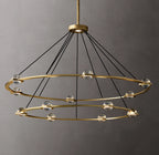 60 Inch Globe Crystal Tiered Ring Chandelier - Eclatant