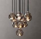 14 Inch Smoked Crystal Cluster Chandelier – Boule