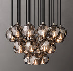 24 Inch Smoked Crystal Cluster Chandelier – Boule