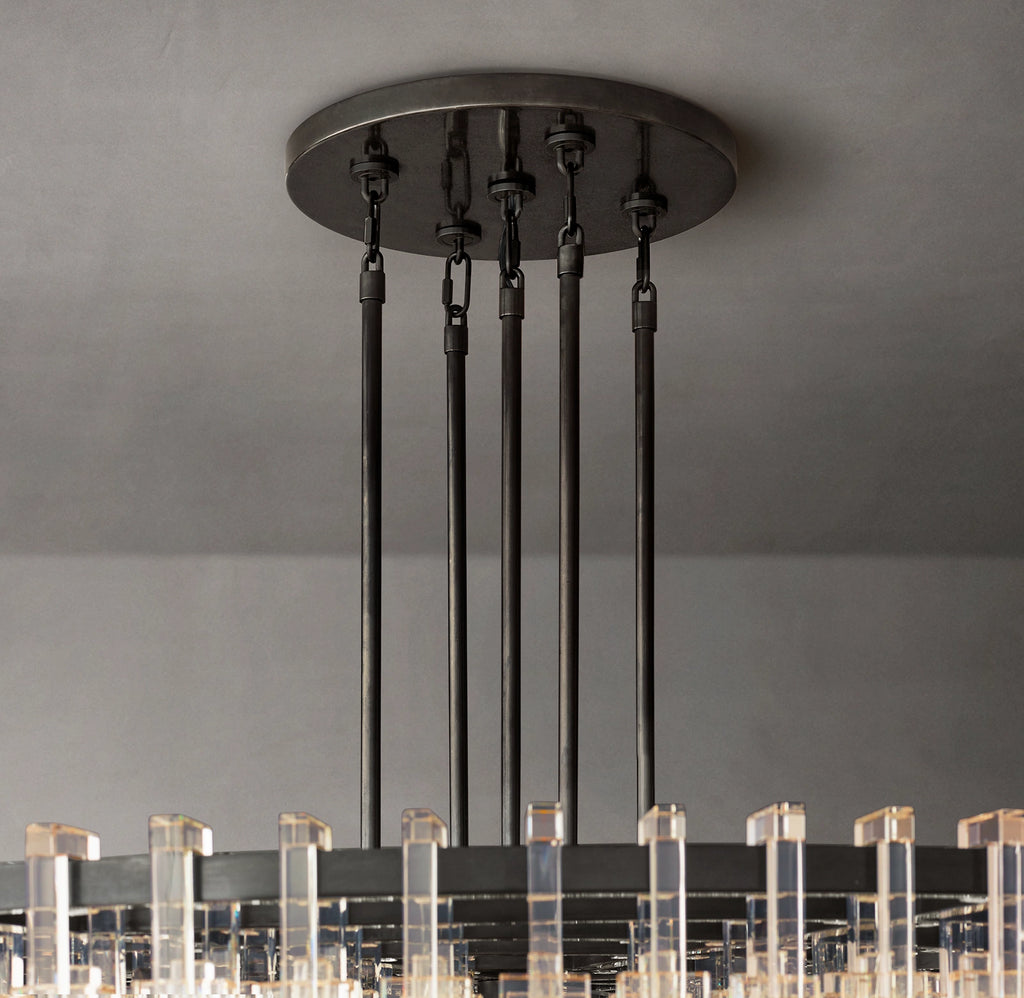 60 Inch Cascading Chain Crystal Round Chandelier - Marignan