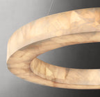 31 Inch Lueur Round Alabaster Chandelier - Rivage