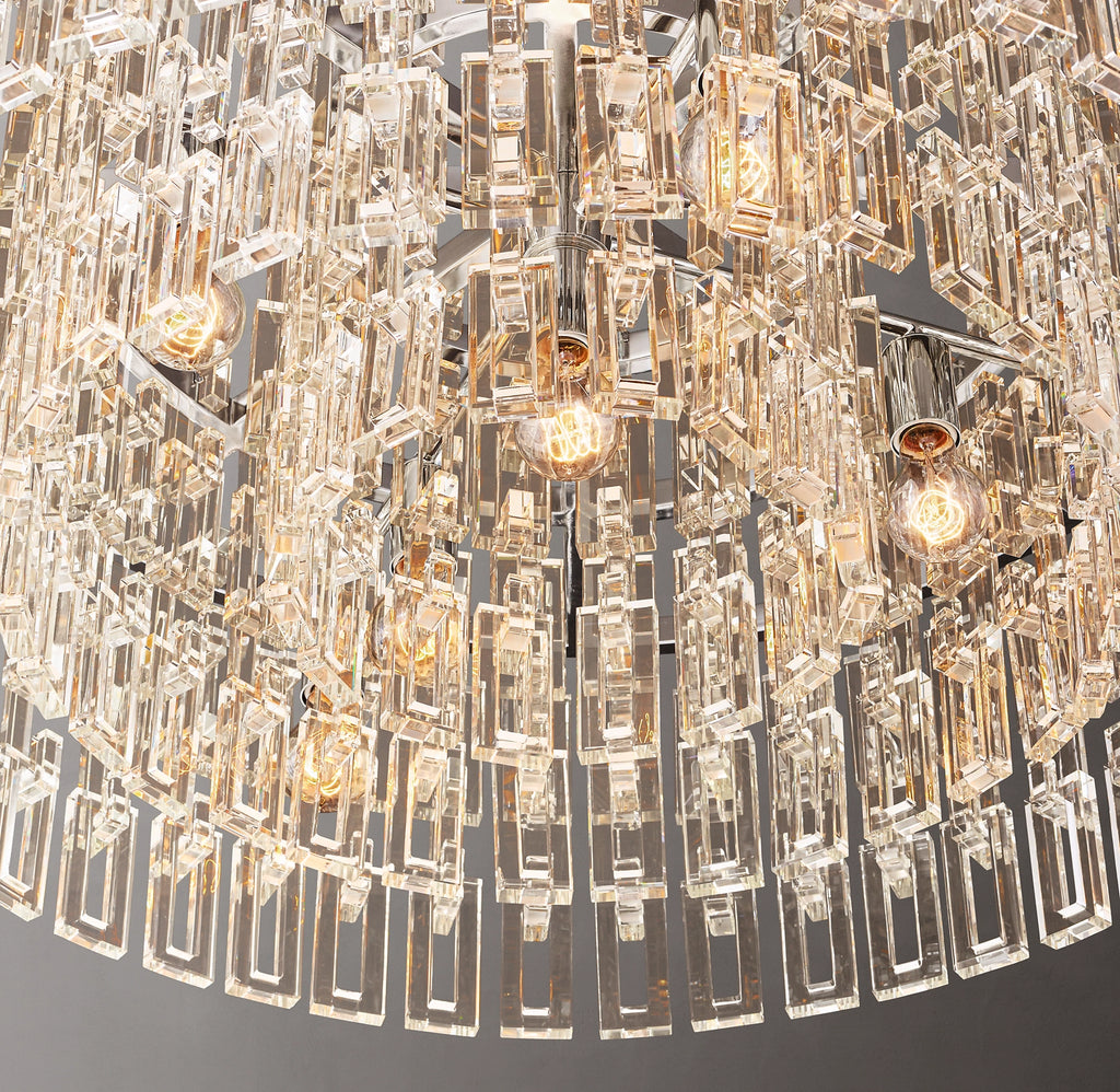 36 Inch Cascading Chain Crystal Chandelier - Marignan