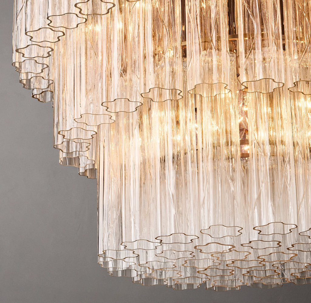 36 Inch Tronchi Glass Tiered Chandelier - Cielo