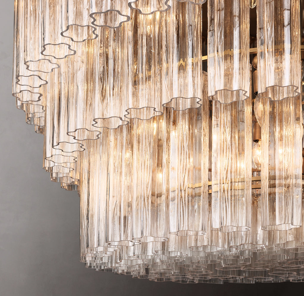 48 Inch Tronchi Glass Tiered Chandelier - Cielo