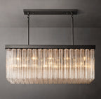 54 Inch Tronchi Glass Rectangular Chandelier - Cielo