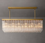 72 Inch Tronchi Glass Rectangular Chandelier - Cielo