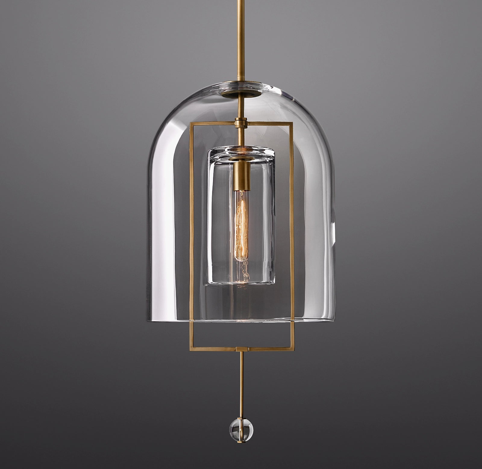 13 Inch Bell Glass Pendant Light - Fulcrum