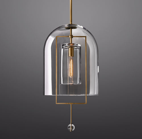 13 Inch Bell Glass Pendant Light - Fulcrum