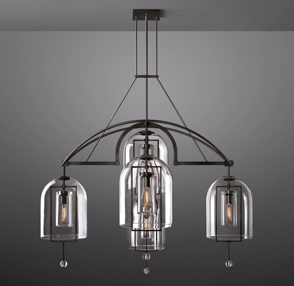 48 Inch Bell Glass Chandelier - Fulcrum
