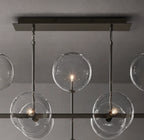 58 Inch Linear Sputnik Globe Glass Chandelier - Mobile