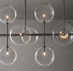 58 Inch Linear Sputnik Globe Glass Chandelier - Mobile