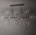 58 Inch Linear Sputnik Globe Glass Chandelier - Mobile