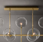 58 Inch Linear Sputnik Globe Glass Chandelier - Mobile