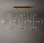 58 Inch Linear Sputnik Globe Glass Chandelier - Mobile