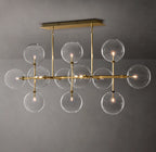 58 Inch Linear Sputnik Globe Glass Chandelier - Mobile