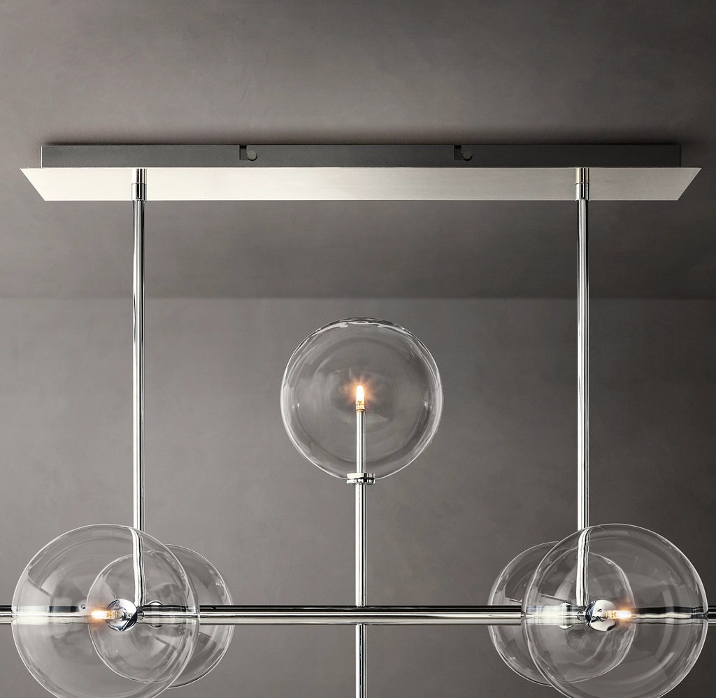 72 Inch Linear Sputnik Globe Glass Chandelier - Mobile