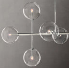 72 Inch Linear Sputnik Globe Glass Chandelier - Mobile